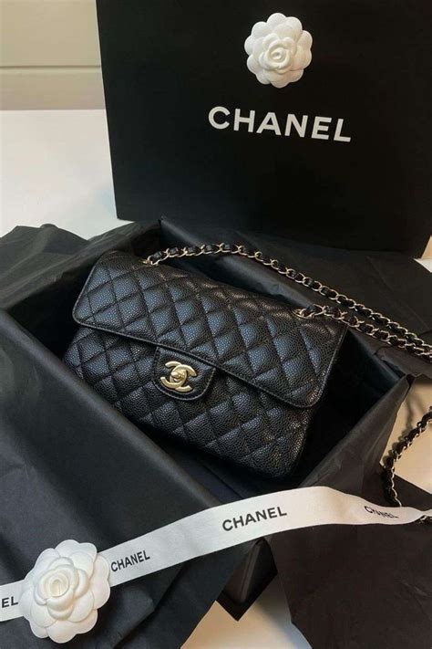 chanel lambskin black bag|chanel bag lambskin vs caviar.